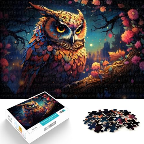 Puzzle für Eulen Puzzle für Erwachsene 1000 Teile 50 x 75 cm Holzpuzzle Erwachsene für Erwachsene und Kinder ab 14 Jahren von DLBHSG