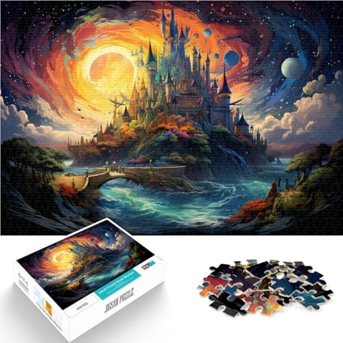 Puzzle für Kinder Fantasieschloss 1000 Teile Puzzle für Erwachsene und Kinder50x75cm Holzpuzzle Spiele Spielzeug Geschenk für Erwachsene und Kinder ab 14 Jahren von DLBHSG