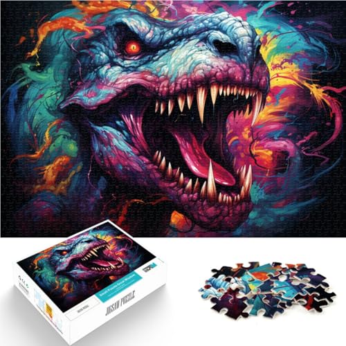 Puzzle für Kinder Neonmonster 1000 Teile für Erwachsene und Kinder 49,7 x 75,4 cm Holzpuzzle Stressabbau schwierige Herausforderung von DLBHSG