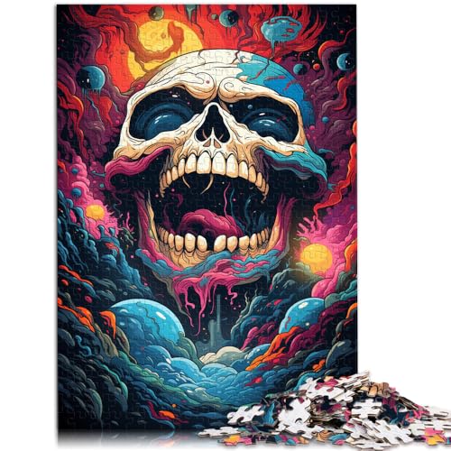 Puzzle für Kinder Totenkopf für Erwachsene 1000-teiliges Puzzle50x75cm Holzpuzzle Lernpuzzle Familienspiel für Teenager und Kinder von DLBHSG