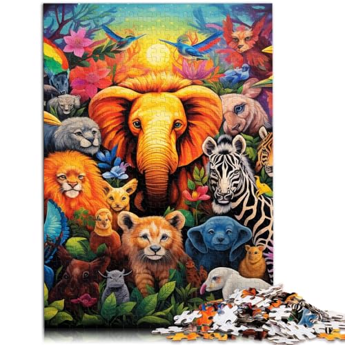 Puzzle für Kinder afrikanische Tiere 1000 Teile für Erwachsene 50 x 75 cm Holzpuzzle Spielzeug für Erwachsene und Kinder ab 14 Jahren von DLBHSG