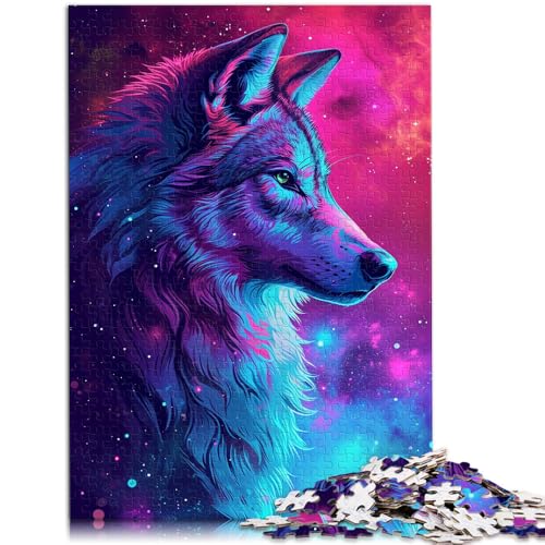 Puzzle für Kinder exotischer Wolf für Erwachsene 1000 Teile 50 x 75 cm Holzpuzzle tolles Geschenk für Erwachsene und Kinder ab 14 Jahren von DLBHSG