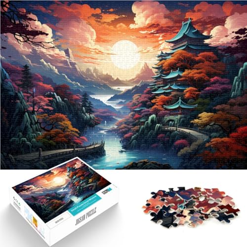 Puzzle für Sonnenuntergangslandschaft 1000 Teile Puzzle für Erwachsene 19,7 x 29,5 Zoll Holzpuzzle tolles Erwachsene und Kinder ab 14 Jahren von DLBHSG