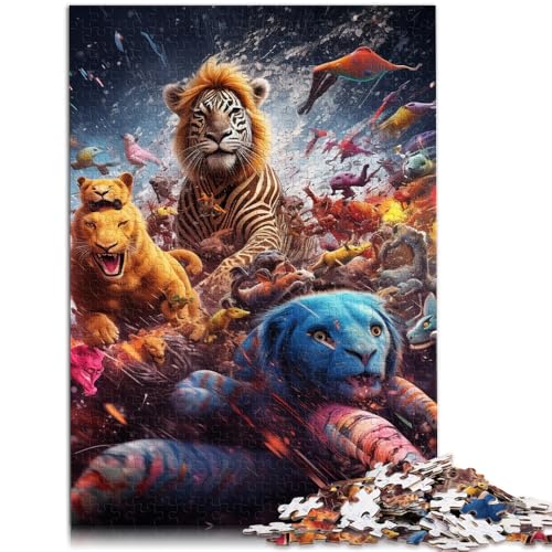 Puzzle für afrikanische Tiere 1000 Teile für Erwachsene 49,7 x 75,4 cm Holzpuzzle Stressabbau-Spielzeug für Erwachsene und Kinder ab 14 Jahren von DLBHSG