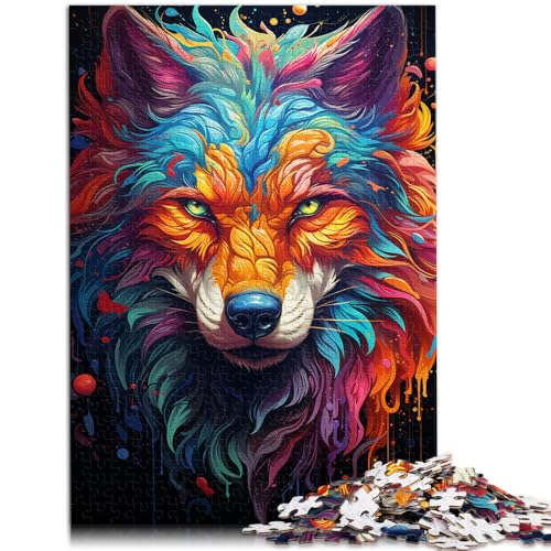 Puzzle zum Ausmalen Fuchs 1000 Teile Puzzle für Erwachsene 49,6 x 75,6 cm Holzpuzzle entspannendes geistiges Lernspielzeug geeignet für Erwachsene von DLBHSG