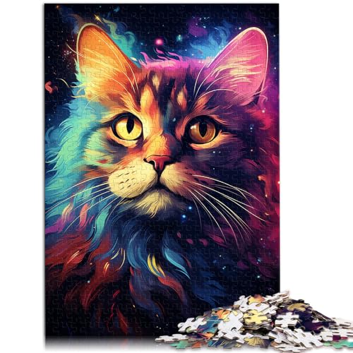 Puzzles Bizarre Katzen-Puzzles für Erwachsene 1000 Teile 19,7 x 29,5 Zoll Holzpuzzle Stressabbau-Spielzeug für Erwachsene und Kinder ab 14 Jahren von DLBHSG