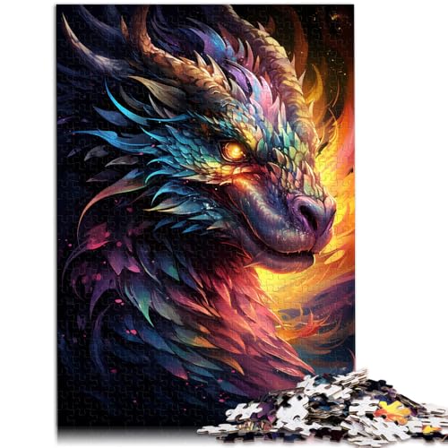 Puzzles Dragon 1000-teiliges Puzzle für Erwachsene 19,7 x 29,5 Zoll Holzpuzzle Lernspiel für Erwachsene und Kinder ab 14 Jahren von DLBHSG