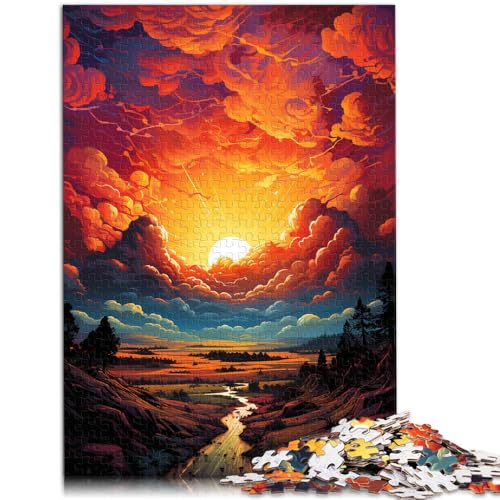 Puzzles Fantasie-Sonnenuntergangslandschaft Puzzles für Erwachsene 1000 19,7 Zoll x 29,5 Zoll Holzpuzzle Weihnachtsgeburtstagsgeschenk für Erwachsene und Kinder ab 14 Jahren von DLBHSG