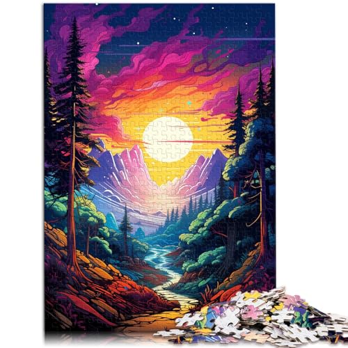 Puzzles Seltsame Landschaft 1000-teiliges Puzzle 19,7 x 29,5 Zoll Holzpuzzle einzigartiges Herausforderungsspiel für Erwachsene und Jugendliche ab 14 Jahren von DLBHSG