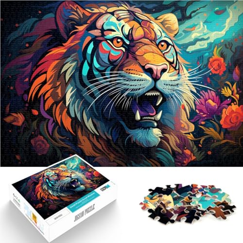 Puzzles Tiger Puzzle für Erwachsene 1000 Teile 19,7 x 29,5 Zoll Holzpuzzle Denksportspiel für Erwachsene und Kinder ab 14 Jahren von DLBHSG