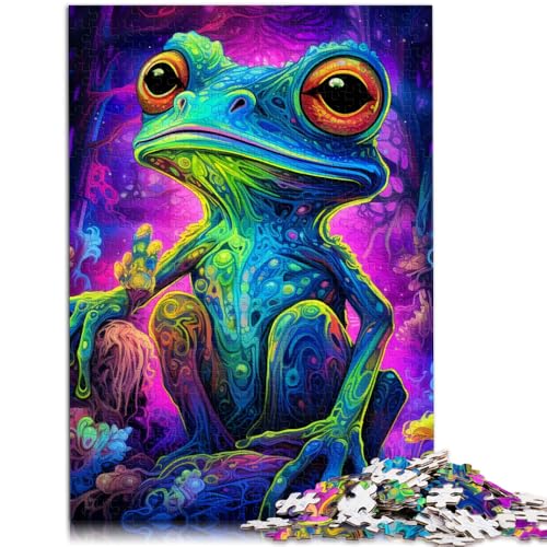 Puzzles für Bunte Laubfrösche Puzzles für Erwachsene 1000 Teile 50 x 75 cm Holzpuzzle zum Stressabbau für Erwachsene und Kinder ab 14 Jahren von DLBHSG