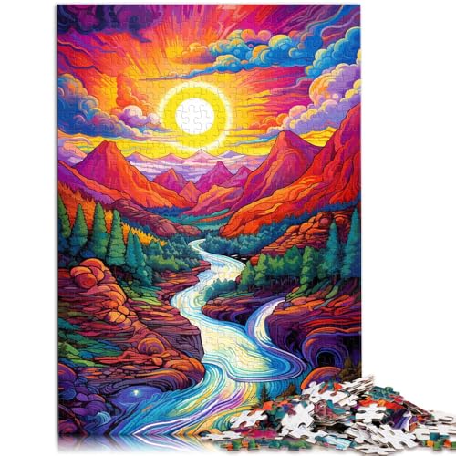 Puzzles für Erwachsene Farben des Colorado River Puzzles für Erwachsene 1000 Teile 19,7 x 29,5 Zoll Holzpuzzle Lernspiele für Zuhause DIY-Spielzeug für Teenager und Kinder von DLBHSG