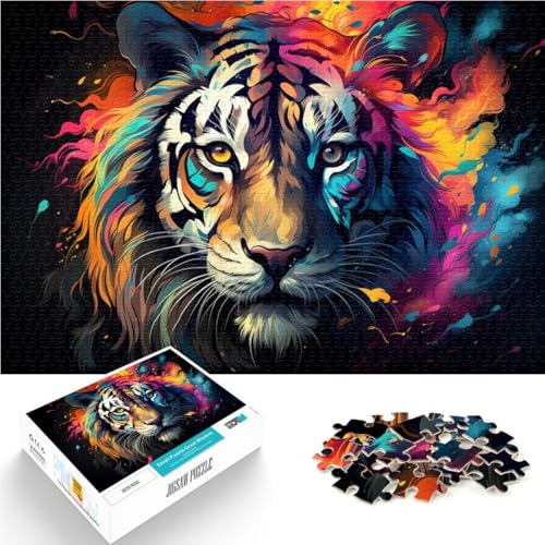 Puzzles für Erwachsene Wütender gewalttätiger Tiger Puzzle für Erwachsene 1000 Teile 19,7 x 29,5 Zoll Holzpuzzle anspruchsvolles Spiel für Erwachsene und Kinder ab 14 Jahren von DLBHSG