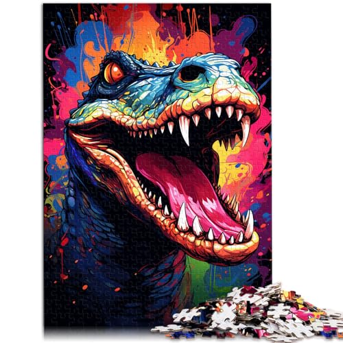 Puzzles für Erwachsene und Kinder Fantasie-Krokodil Puzzles für Erwachsene 1000 Teile 19,7 x 29,5 Zoll Holzpuzzle pädagogisches Spielzeug zum Stressabbau von DLBHSG