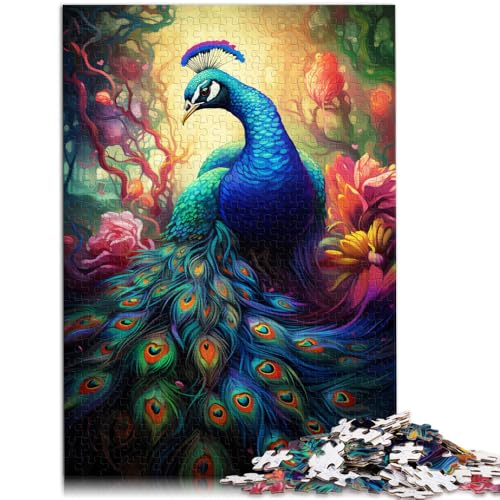 Puzzles für Erwachsene und Kinder Tier-Pfau Puzzle 1000 Teile für Erwachsene 19,7 x 29,5 Zoll Holzpuzzle Puzzle-Wanddekoration für Teenager und Kinder von DLBHSG