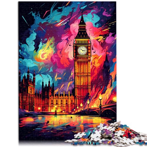 Puzzles für Erwachsene wunderschöne London-Puzzles 1000 Teile 49,7 x 75 cm Holzpuzzle als Geschenk für die ganze Familie und für Teenager und Kinder von DLBHSG