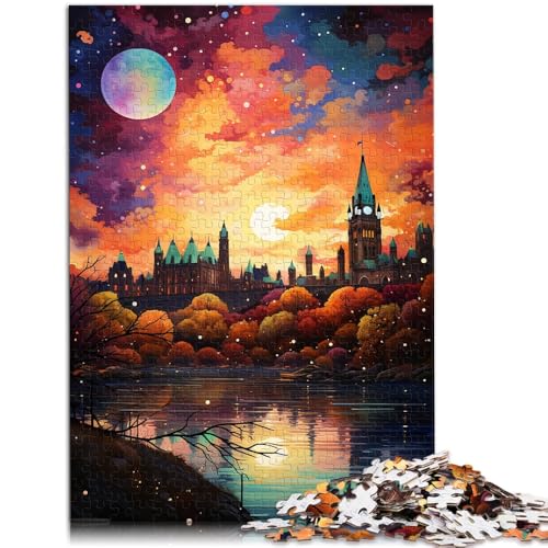 Puzzles für den Rideau-Kanal 1000-teiliges Puzzle für Erwachsene und Kinder 19,7 x 29,5 Zoll Holzpuzzle Weihnachts- und Geburtstagsgeschenk für Erwachsene und Kinder von DLBHSG