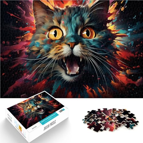 Puzzles süße Katze Puzzles für Erwachsene 1000 19,7 Zoll x 29,5 Zoll Holzpuzzle Lernspielzeug für Erwachsene und Kinder ab 14 Jahren von DLBHSG