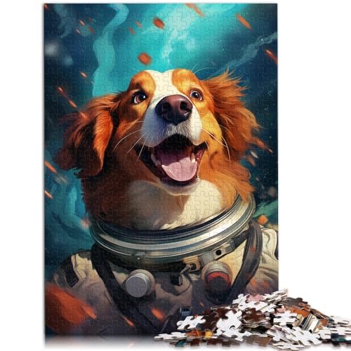 Teenager-Puzzle „Hund im Weltraum“ 1000-teiliges Puzzle 49,7 x 75,4 cm Holzpuzzle Spiele für Erwachsene und Kinder ab 14 Jahren von DLBHSG