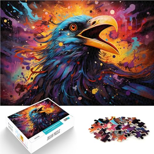 Teenager-Puzzle „Krähe“ 1000 Teile Puzzle 19,7 x 29,5 Zoll Holzpuzzle Lernspiel für Erwachsene und Kinder ab 14 Jahren von DLBHSG