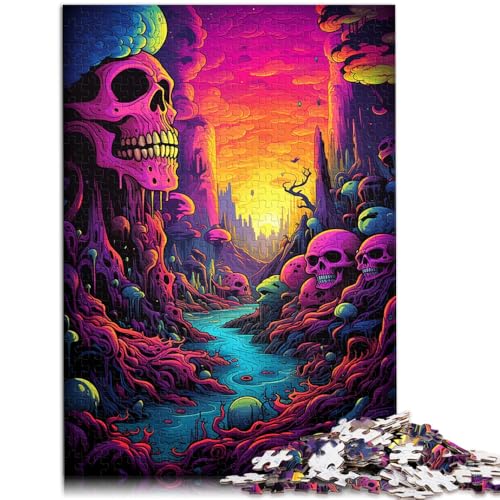 Teenager-Puzzle „Seltsame Totenkopfwelt“ 1000-teiliges Puzzle für Erwachsene und Kinder50x75cm Holzpuzzle tolle Geschenke und Spielzeuge für Erwachsene und Kinder von DLBHSG