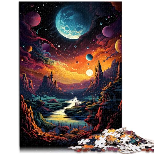 Teenager-Puzzle Planet 1000-teiliges Puzzle für Erwachsene 49,7 x 75,4 cm Holzpuzzle zur Heimdekoration für Erwachsene und Kinder ab 14 Jahren von DLBHSG