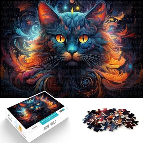 für Erwachsene Puzzle Katze für Erwachsene 1000 Teile 19,7 Zoll x 29,5 Zoll Holzpuzzle Lernspiel Herausforderungsspielzeug Geeignet für Erwachsene und Jugendliche ab 14 Jahren von DLBHSG