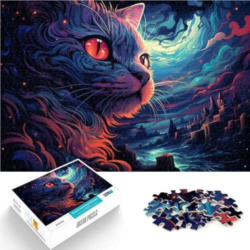 für Erwachsene Puzzles Siamkatze 1000-teiliges Puzzle für Erwachsene und Kinder 19,7 Zoll x 29,5 Zoll Holzpuzzle Anspruchsvoll zu vervollständigen Aber lustig und humorvoll von DLBHSG