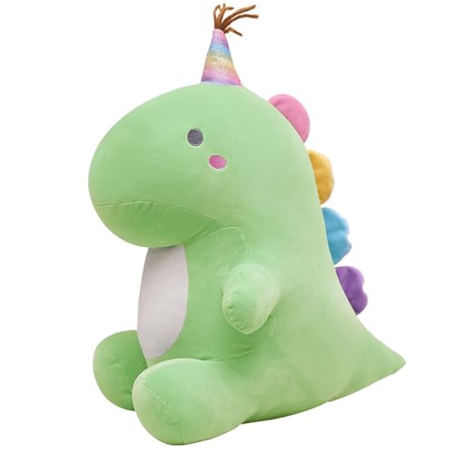 DLMSYBF Dino Kuscheltier, Dinosaurier Kuscheltier, Stofftier Dino Plush Kissen Puppe Plüschtier, Stuffed Animals Plushie für Kinder Jungen Mädchen Weihnachten Geburtstag Geschenke (Grün, 25CM) von DLMSYBF