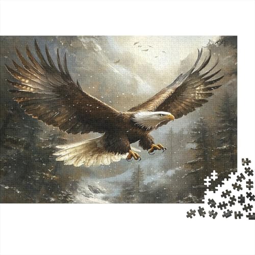 Adler 1000 Teile Puzzle Für Erwachsene, Hochwertige Recycelbare MateriAußerirdische Und Druck Puzzlespiel, Familienspiel, Geschenk Für Liebhaber Oder Freunde Puzzel 1000pcs (75x50cm) von DLONIRPEX