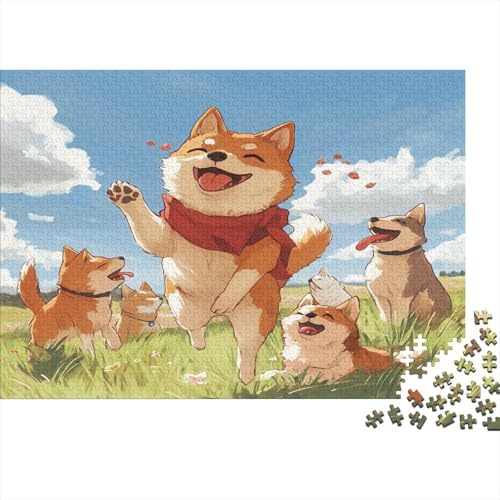 Akita Hund Puzzlespiel 1000 Teile Puzzles Für Erwachsene Lernspiel Herausforderung Spielzeug 1000 Teile Puzzles Für Erwachsene Kinder Erwachsenen Puzzlespiel Puzzel 1000pcs (75x50cm) von DLONIRPEX