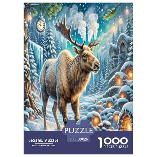Elch Puzzle 1000 Teile Schwer Puzzle Spielzeug Pädagogisches Spiel Impossible Herausforderung Spielzeug Für Erwachsene Und Kinder Ab 12 Jahren 38x26cm/1000pcs Elch Puzzle 1000 Teile Schwer Puzzle Spielzeug Pädagogisches Spiel Impossible Herausforderung Spielzeug Für Erwachsene Und Kinder Ab 12 Jahren 38x26cm/1000pcs von DLONIRPEX