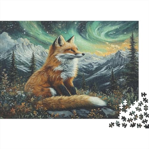 Fuchs 1000 Stück Puzzles Für Erwachsene Teenager Stress Abbauen Familien-Puzzlespiel 1000-teiliges Puzzle Kinder Lernspiel Spielzeug Geschenk Puzzel 1000pcs (75x50cm) von DLONIRPEX