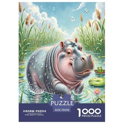 Hippopotamus Puzzles 1000 Teile Schwer Puzzle Spielzeug Pädagogisches Spiel Impossible Herausforderungsspielzeug Für Erwachsene Und Kinder in Bewährter 70x50cm/1000pcs Hippopotamus Puzzles 1000 Teile Schwer Puzzle Spielzeug Pädagogisches Spiel Impossible Herausforderungsspielzeug Für Erwachsene Und Kinder in Bewährter 70x50cm/1000pcs von DLONIRPEX