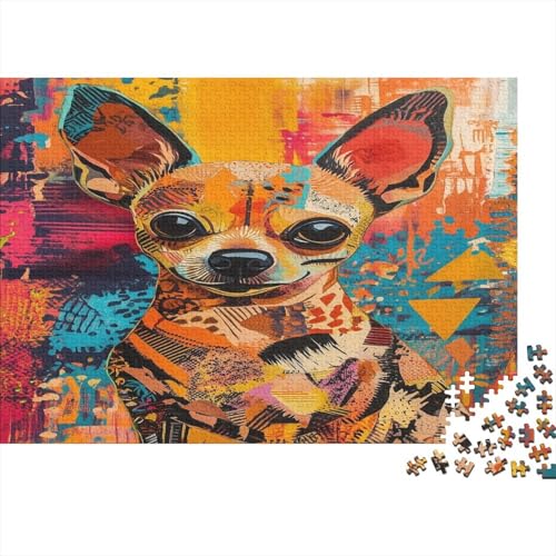 Miniatur Pinscher 1000 Stück Puzzles Für Erwachsene Teenager Stress Abbauen Familien-Puzzlespiel 1000-teiliges Puzzle Kinder Lernspiel Spielzeug Geschenk Puzzel 1000pcs (75x50cm) von DLONIRPEX