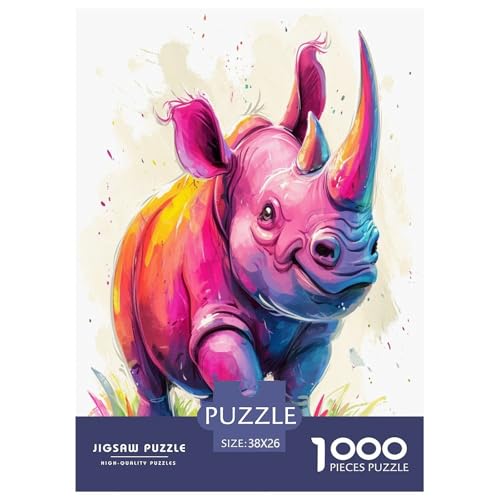 Nashörner Puzzle 1000 Teile Schwer Puzzle Spielzeug Pädagogisches Spiel Impossible Herausforderungsspielzeug Für Erwachsene Und Kinder Ab 12 Jahren 38x26cm/1000pcs Nashörner Puzzle 1000 Teile Schwer Puzzle Spielzeug Pädagogisches Spiel Impossible Herausforderungsspielzeug Für Erwachsene Und Kinder Ab 12 Jahren 38x26cm/1000pcs von DLONIRPEX
