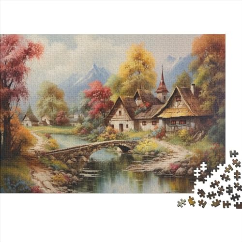 Paradies 1000 Stück Puzzles Für Erwachsene Teenager Stress Abbauen Familien-Puzzlespiel Mit Poster in 1000-teiliges Puzzle Kinder Lernspiel Spielzeug Geschenk Puzzel 1000pcs (75x50cm) von DLONIRPEX