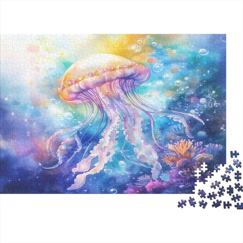 Quallen Puzzle 1000 Teile Für Erwachsene Und Kinder Ab 14 Jahrenfür Stressabbauer Puzzlespiel Erwachsenen Puzzlespiel Puzzel 1000pcs (75x50cm) von DLONIRPEX