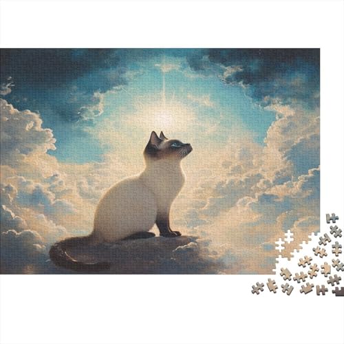 Ragdoll Katze 1000 Teile,Impossible Puzzle,Geschicklichkeitsspiel Für Die Ganze Familie, Erwachsenen Puzzlespiel Puzzel 1000pcs (75x50cm) von DLONIRPEX