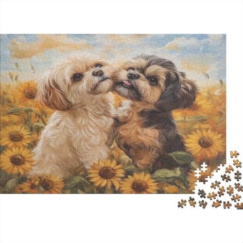 Shih Tzu. 1000 Teile, Impossible Puzzle,Geschicklichkeitsspiel Für Die Ganze Familie, Erwachsenenpuzzle Ab 14 Jahren Puzzel 1000pcs (75x50cm) von DLONIRPEX