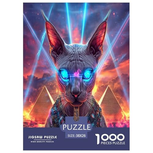 Sphinx Katze Puzzle 1000 Teile Schwer Puzzle Spielzeug Pädagogisches Spiel Impossible Herausforderungsspielzeug Für Erwachsene Und Kinder Ab 14 Jahren 38x26cm/1000pcs Sphinx Katze Puzzle 1000 Teile Schwer Puzzle Spielzeug Pädagogisches Spiel Impossible Herausforderungsspielzeug Für Erwachsene Und Kinder Ab 14 Jahren 38x26cm/1000pcs von DLONIRPEX