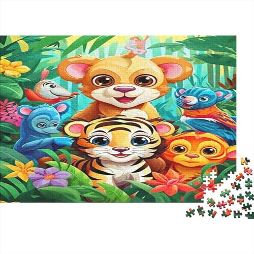 Waldtiere 1000 Stück Puzzles Für Erwachsene Teenager Stress Abbauen Familien-Puzzlespiel 1000-teiliges Puzzle Kinder Lernspiel Spielzeug Geschenk Puzzel 1000pcs (75x50cm) von DLONIRPEX