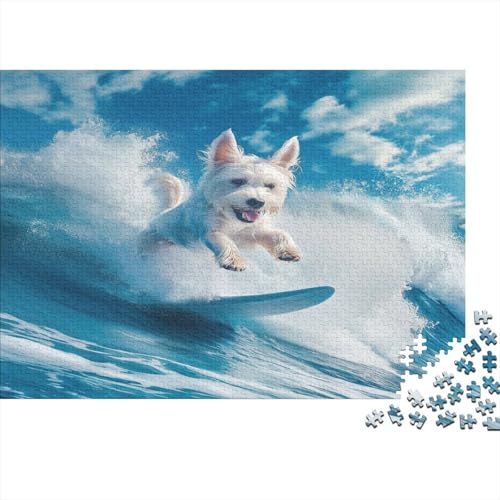 West Highland White Terrier Puzzle 1000 Teile Puzzles Für Erwachsene Klassische Puzzles 1000 Teile Erwachsene Puzzlespiel Erwachsene 1000 Teile Erwachsenen Puzzlespiel Puzzel 1000pcs (75x50cm) von DLONIRPEX