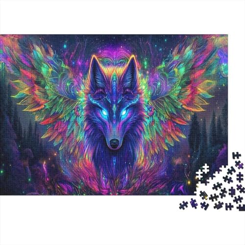 Wolf 1000 Teile Puzzle Für Erwachsene, Hochwertige Recycelbare MateriAußerirdische Und Druck Puzzlespiel, Familienspiel, Geschenk Für Liebhaber Oder Freunde Puzzel 1000pcs (75x50cm) von DLONIRPEX