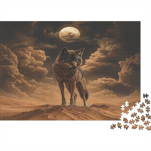 Wolf Puzzle 1000 Teile,für Erwachsene, Impossible Puzzle,farbenfrohes Legespiel,Geschicklichkeitsspiel Für Die Ganze Familie,Erwachsenenpuzzle Puzzel 1000pcs (75x50cm) von DLONIRPEX