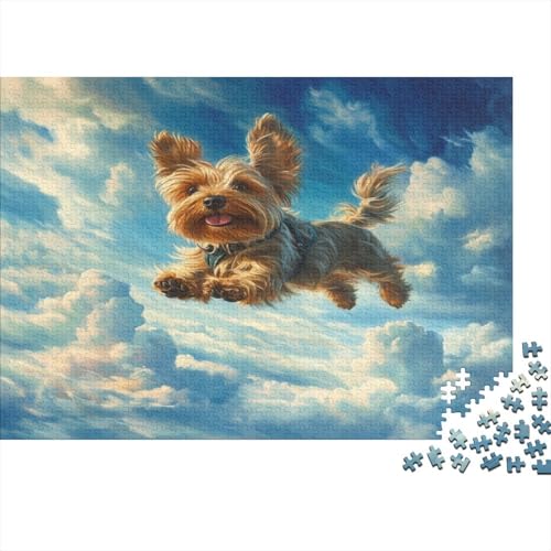 Yorkshire Terrier Puzzle 1000 Teile Puzzles Für Erwachsene Klassische Puzzles 1000 Teile Erwachsene Puzzlespiel Erwachsene 1000 Teile Erwachsenen Puzzlespiel Puzzel 1000pcs (75x50cm) von DLONIRPEX