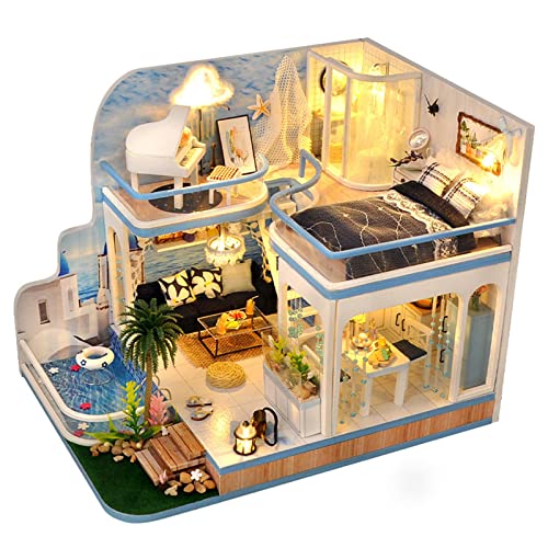 Miniatur DIY 3D Puppenhaus Bausatz Für Kinder Dekoratives Basteln Für Liebhaber Miniatur Haus Selber Bauen von DLOONG