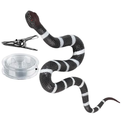 DMAIS Gefälschtes Schlangenspielzeug - Schlangen aus Silikonkautschuk | Schlangen-Streichspielzeug mit realistischem Aussehen | Mehrzweck-Schlangenmodellspielzeug | Langlebige Schlangenfigur von DMAIS