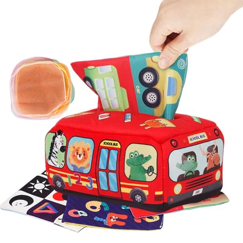 DMAIS -Taschentuchbox, Kinder-Taschentuchbox,Weiches -Taschentuchbox-Schal-Spielzeug | Knisterpapier-Sensorspielzeug, Taschentuchbox-Babyspielzeug, Kleinkind-STEM-Spielzeug für Geburtsta von DMAIS
