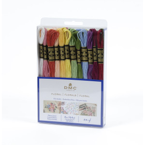 DMC Mouliné-Stickgarn Packung 24 Farben "Blumen" von DMC